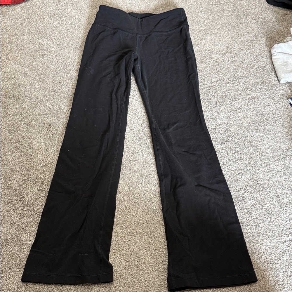 Athleta Girl Size 8-10 Black Flared Yoga Pants